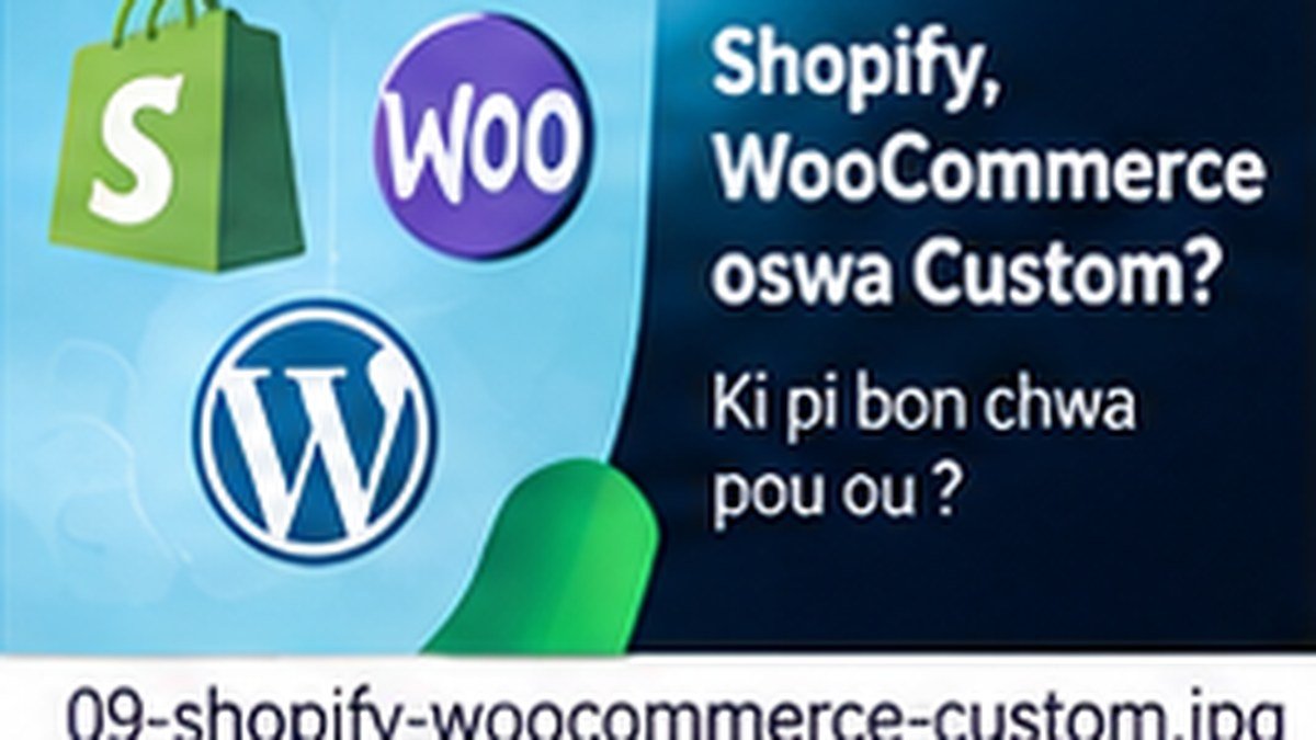 Shopify, WooCommerce oswa custom site: kijan pou chwazi pou yon ti biznis